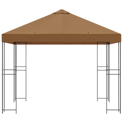 Prieel 3 x 3 m Beige Polyester en staal 190 gsm