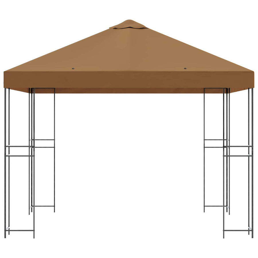 Prieel 3 x 3 m Beige Polyester en staal 190 gsm