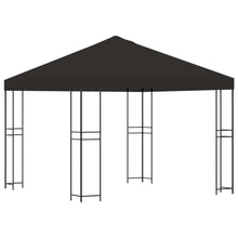 Prieel 3 x 3 m Antracietkleurig Polyester en staal 190 gsm