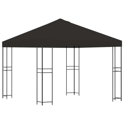 Prieel 3 x 3 m Antracietkleurig Polyester en staal 190 gsm