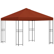 Prieel 3 x 3 m Terracotta Polyester en staal 190 gsm