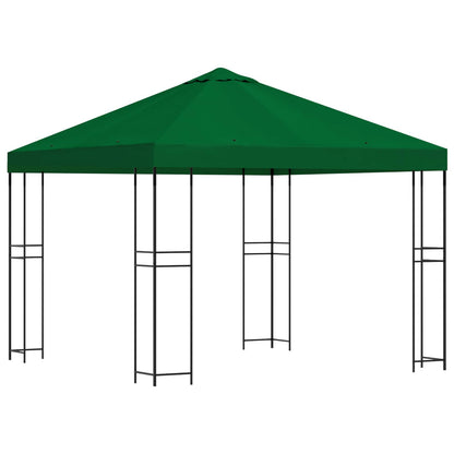 Prieel 3 x 3 m Groen Polyester en staal 190 gsm