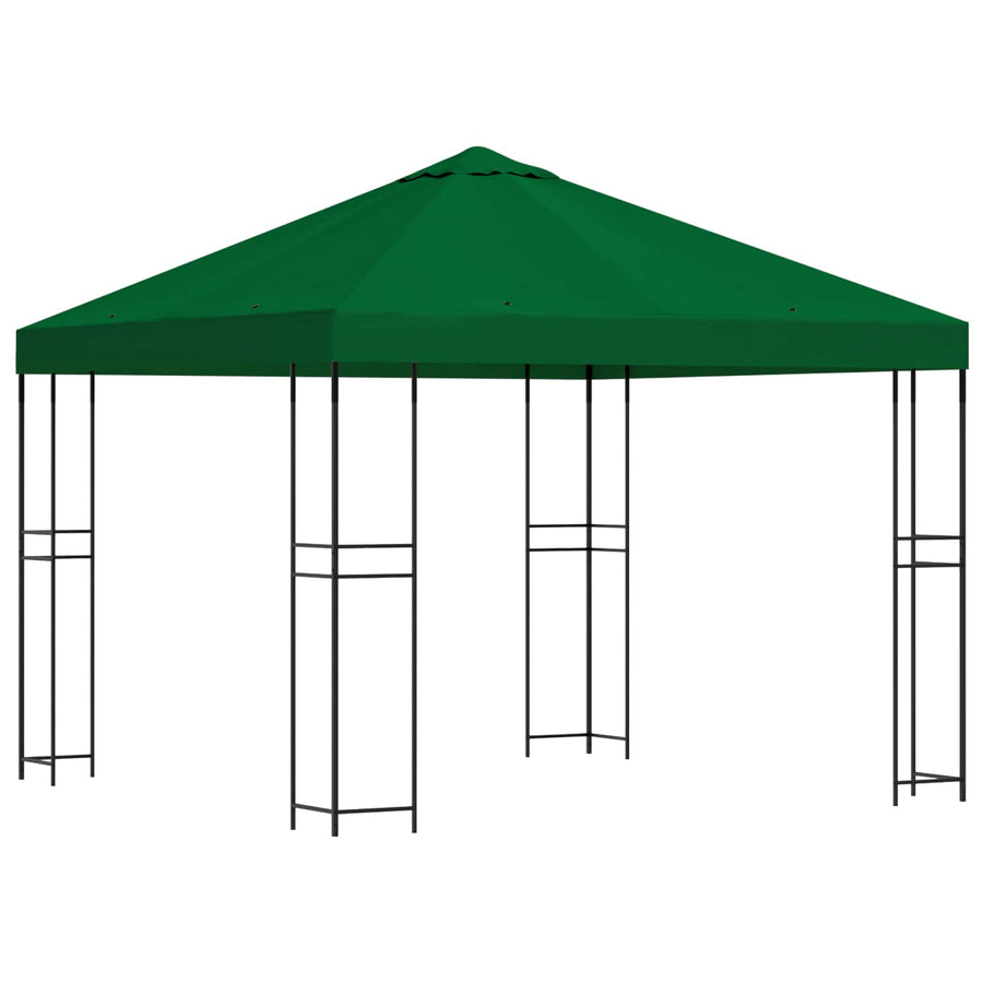 Prieel 3 x 3 m Groen Polyester en staal 190 gsm