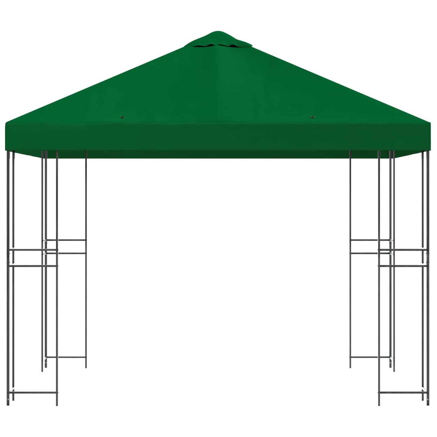 Prieel 3 x 3 m Groen Polyester en staal 190 gsm