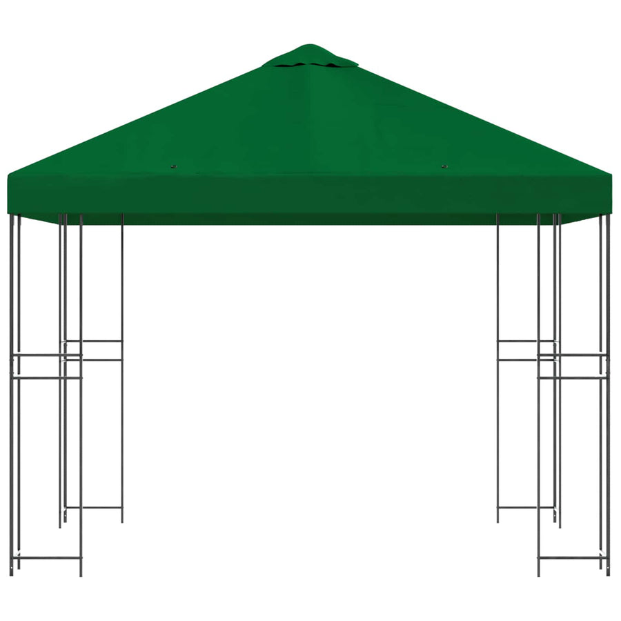 Prieel 3 x 3 m Groen Polyester en staal 190 gsm