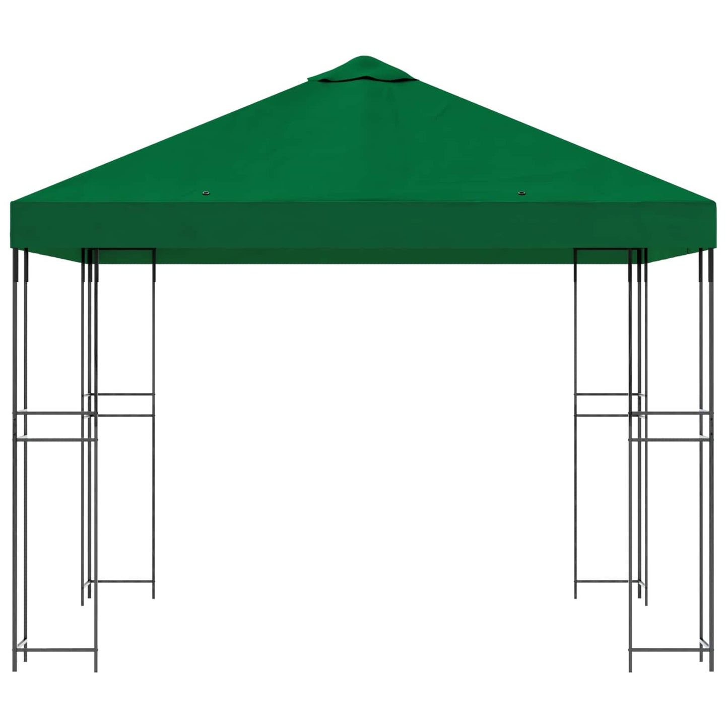 Prieel 3 x 3 m Groen Polyester en staal 190 gsm