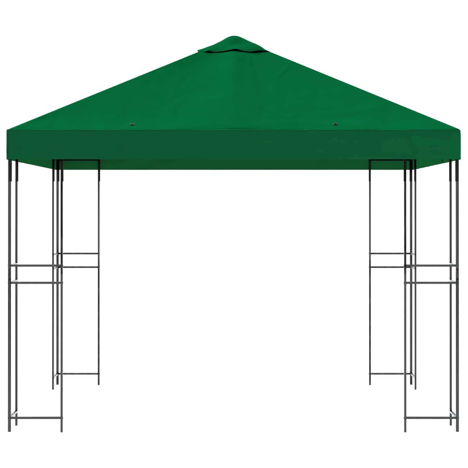 Prieel 3 x 3 m Groen Polyester en staal 190 gsm