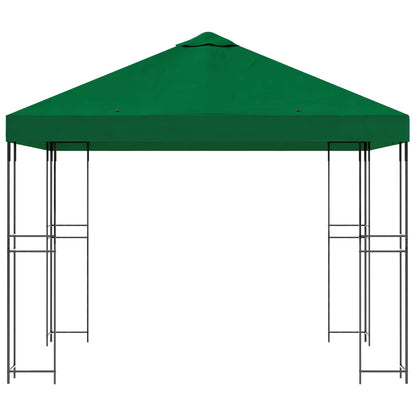 Prieel 3 x 3 m Groen Polyester en staal 190 gsm
