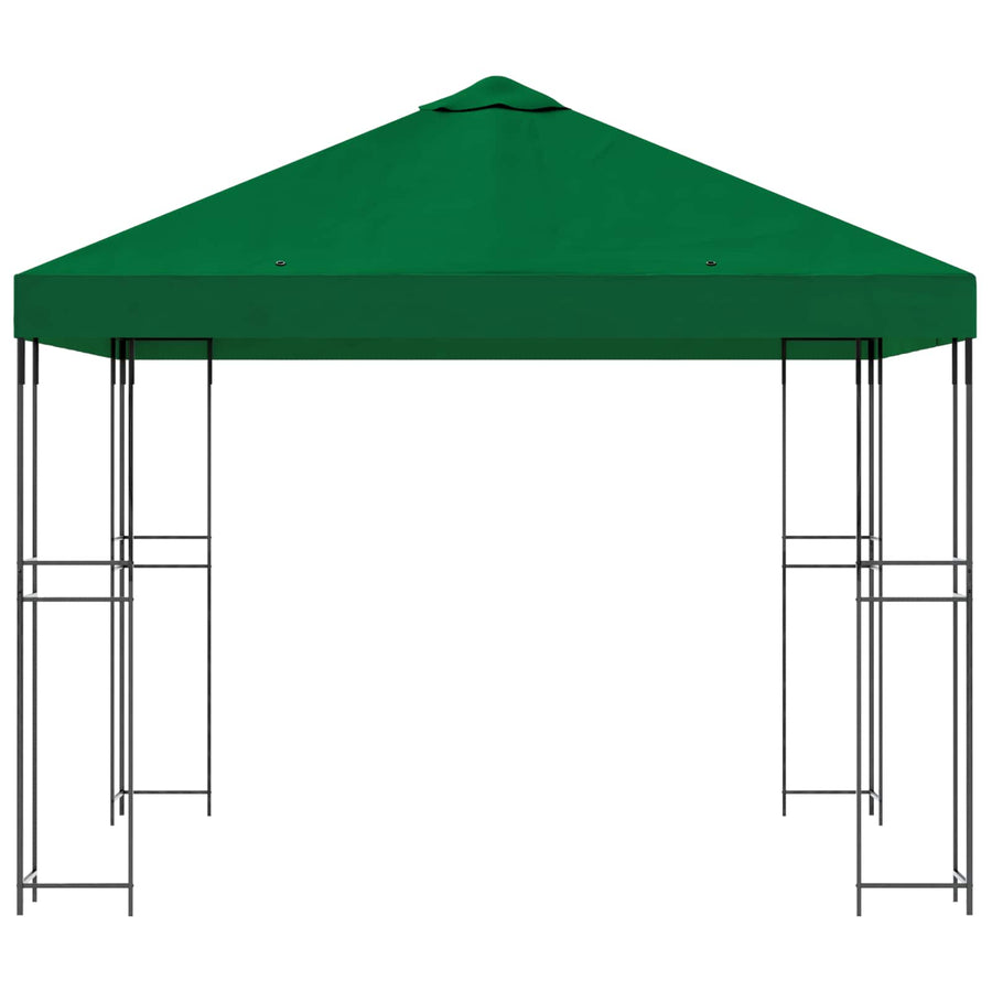 Prieel 3 x 3 m Groen Polyester en staal 190 gsm
