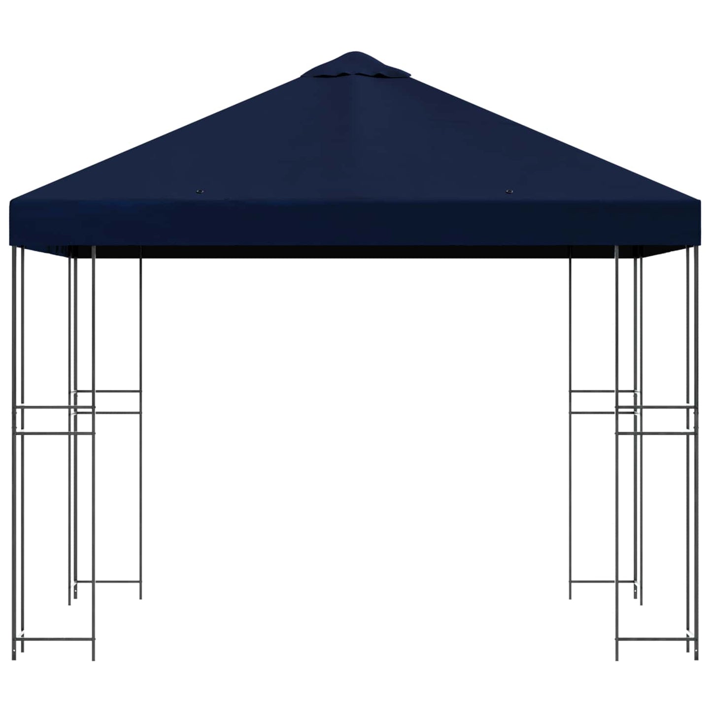 Prieel 3 x 3 m Blauw Polyester en staal 190 gsm