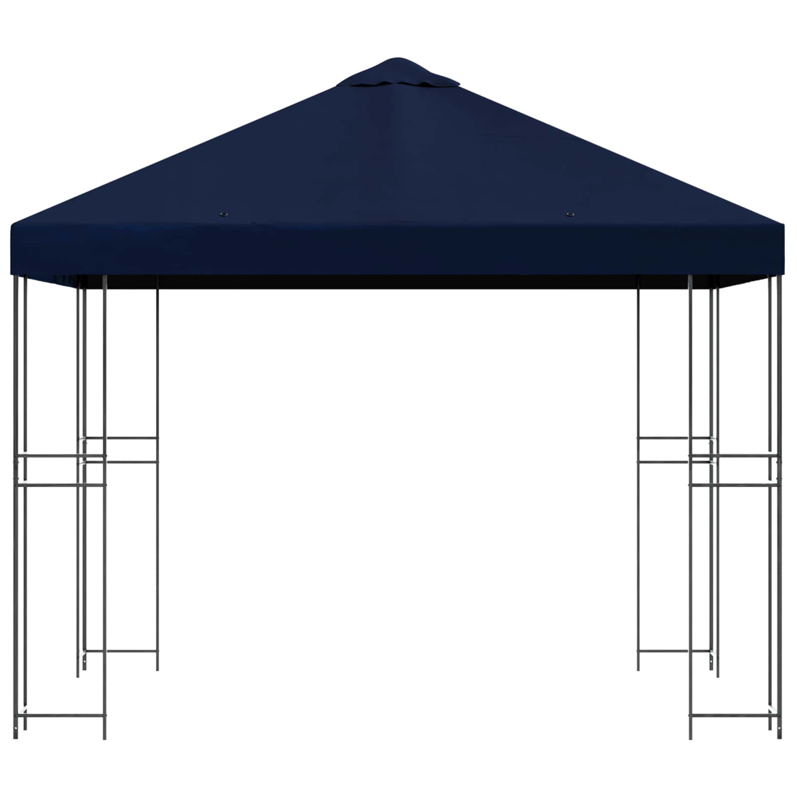 Prieel 3 x 3 m Blauw Polyester en staal 190 gsm