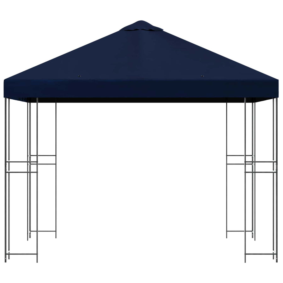 Prieel 3 x 3 m Blauw Polyester en staal 190 gsm