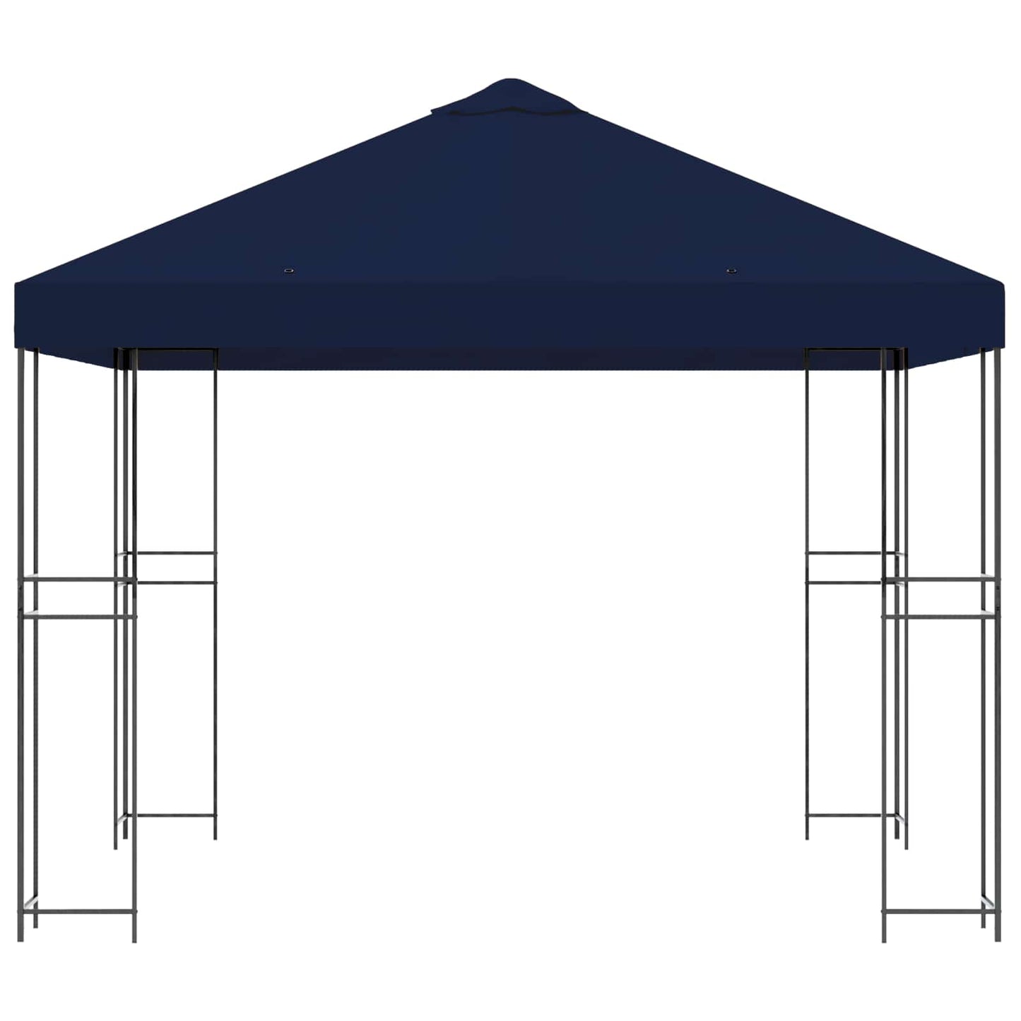 Prieel 3 x 3 m Blauw Polyester en staal 190 gsm