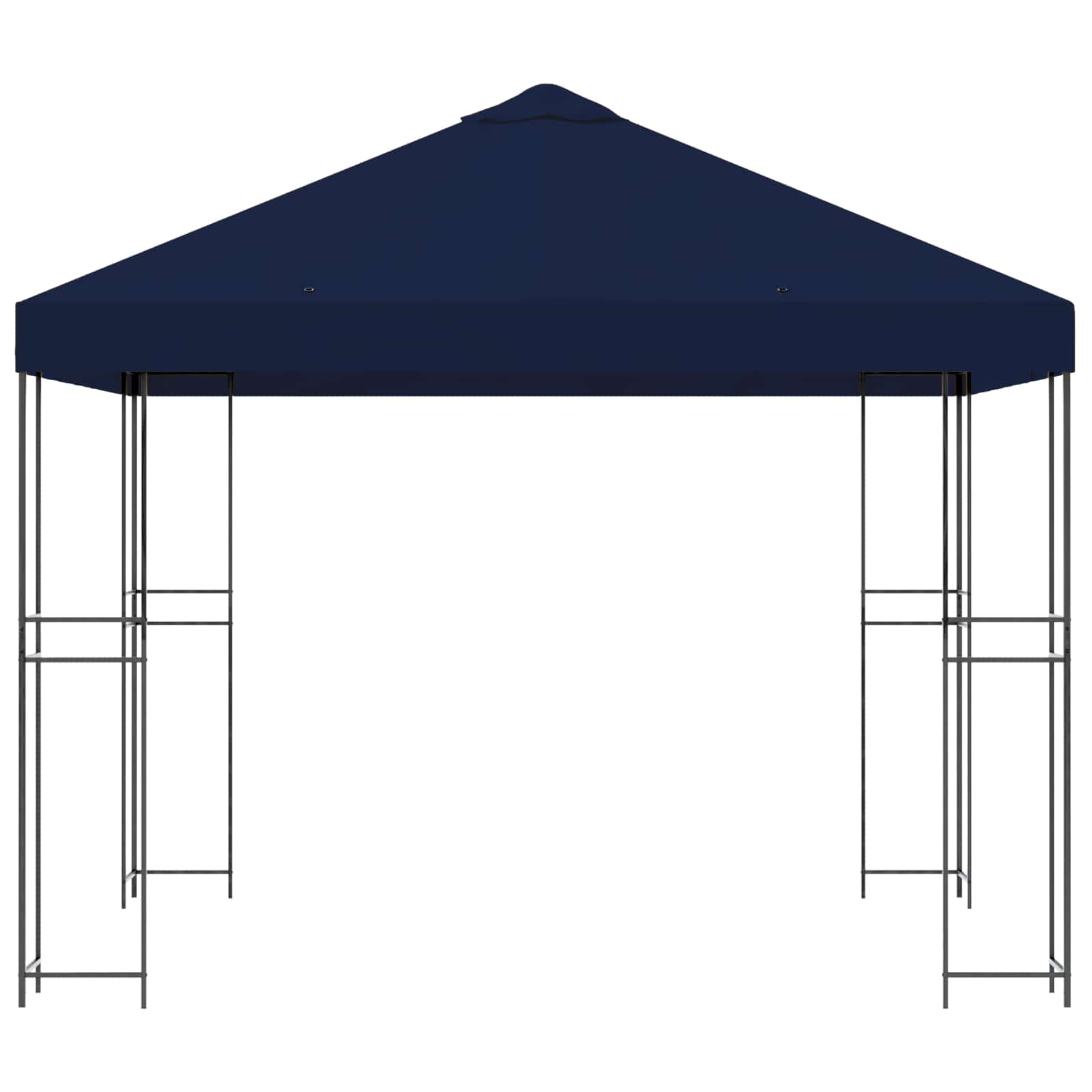 Prieel 3 x 3 m Blauw Polyester en staal 190 gsm