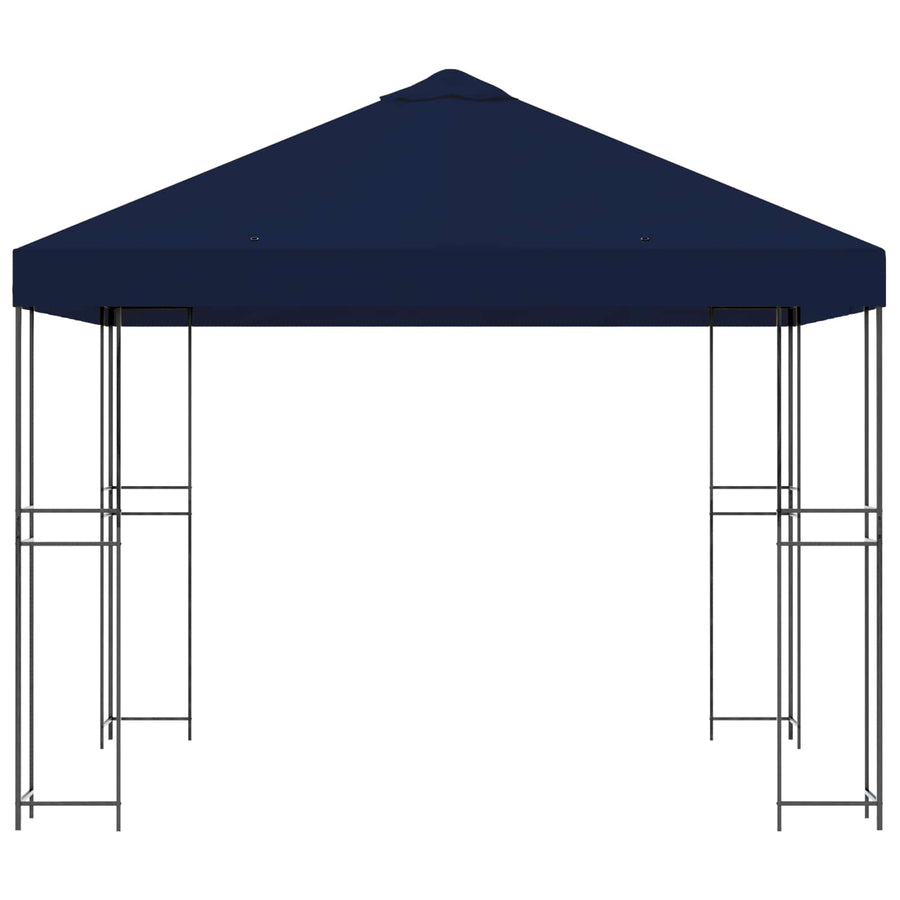 Prieel 3 x 3 m Blauw Polyester en staal 190 gsm