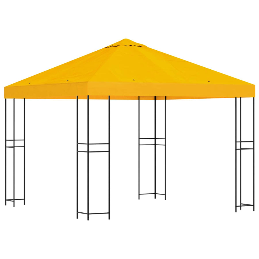 Prieel 3 x 3 m Geel Polyester en staal 190 gsm