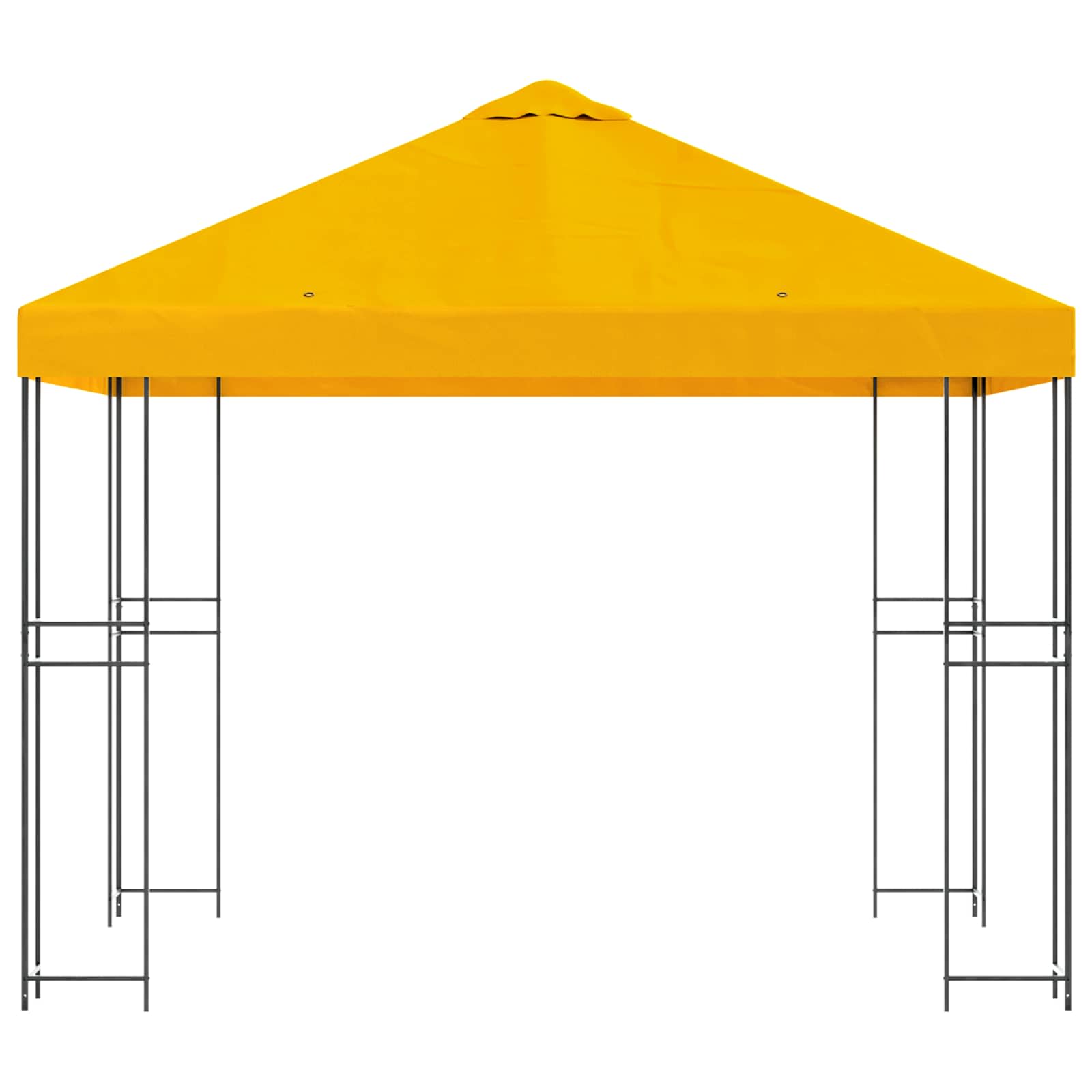 Prieel 3 x 3 m Geel Polyester en staal 190 gsm