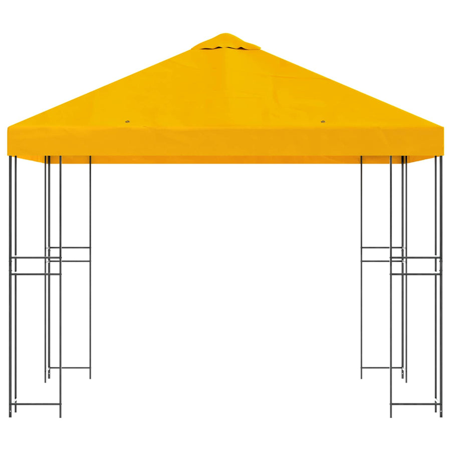 Prieel 3 x 3 m Geel Polyester en staal 190 gsm