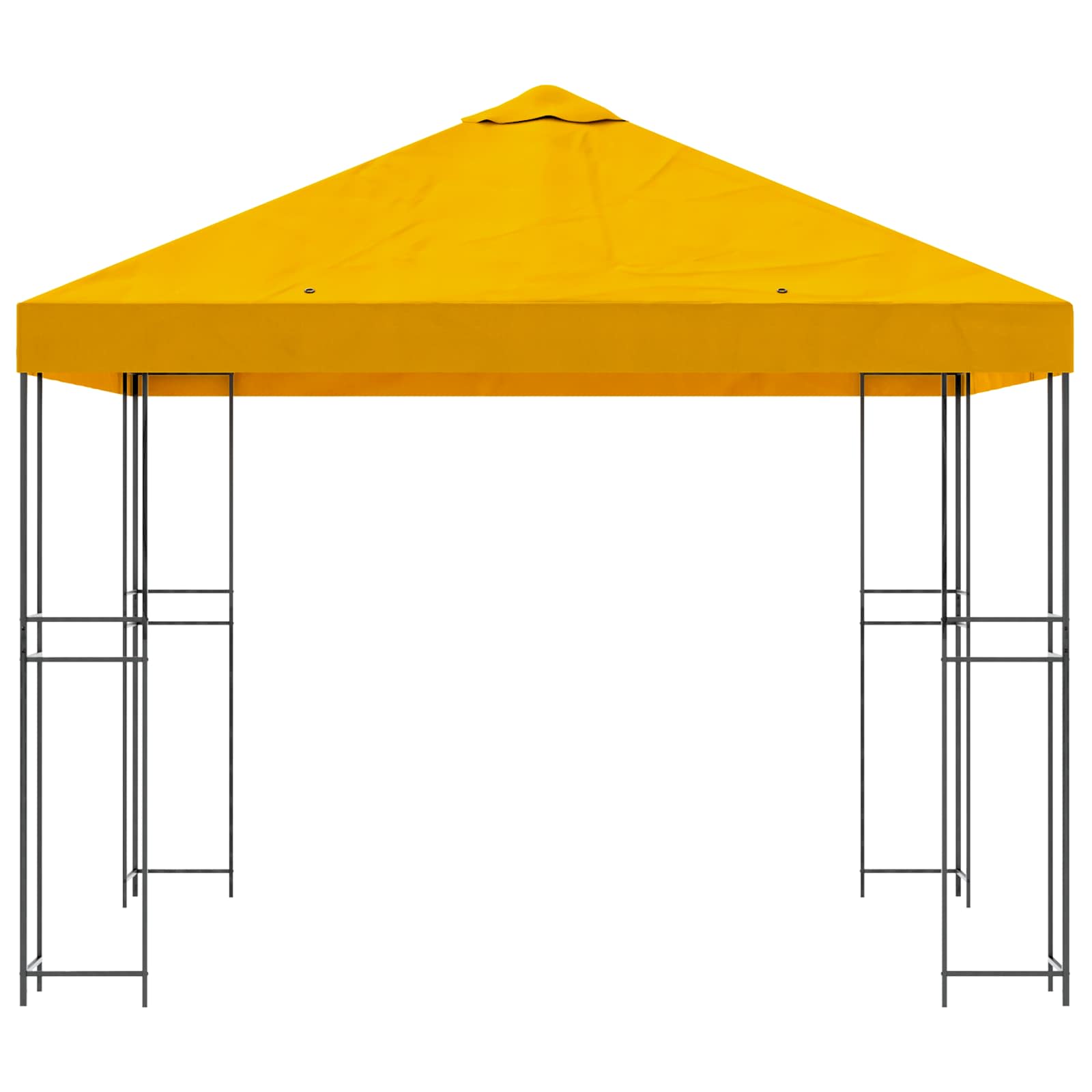 Prieel 3 x 3 m Geel Polyester en staal 190 gsm