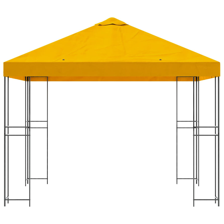 Prieel 3 x 3 m Geel Polyester en staal 190 gsm