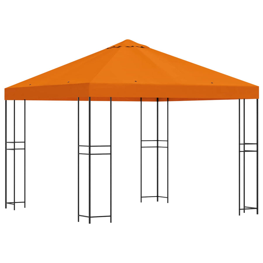 Prieel 3 x 3 m Oranje Polyester en staal 190 gsm