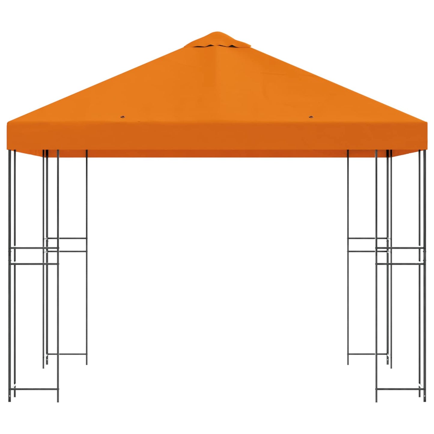 Prieel 3 x 3 m Oranje Polyester en staal 190 gsm