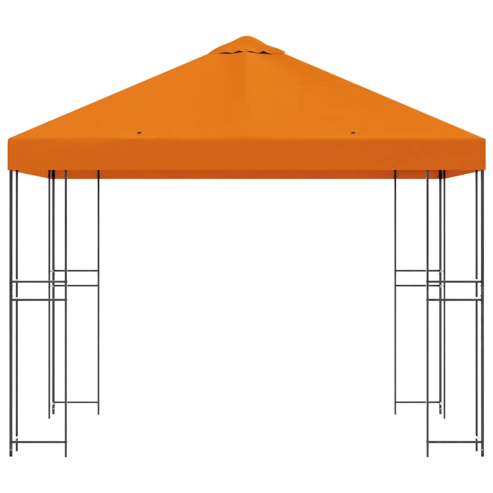 Prieel 3 x 3 m Oranje Polyester en staal 190 gsm