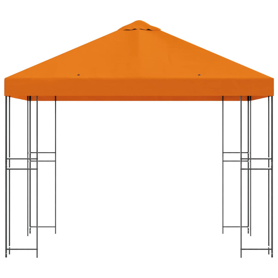 Prieel 3 x 3 m Oranje Polyester en staal 190 gsm