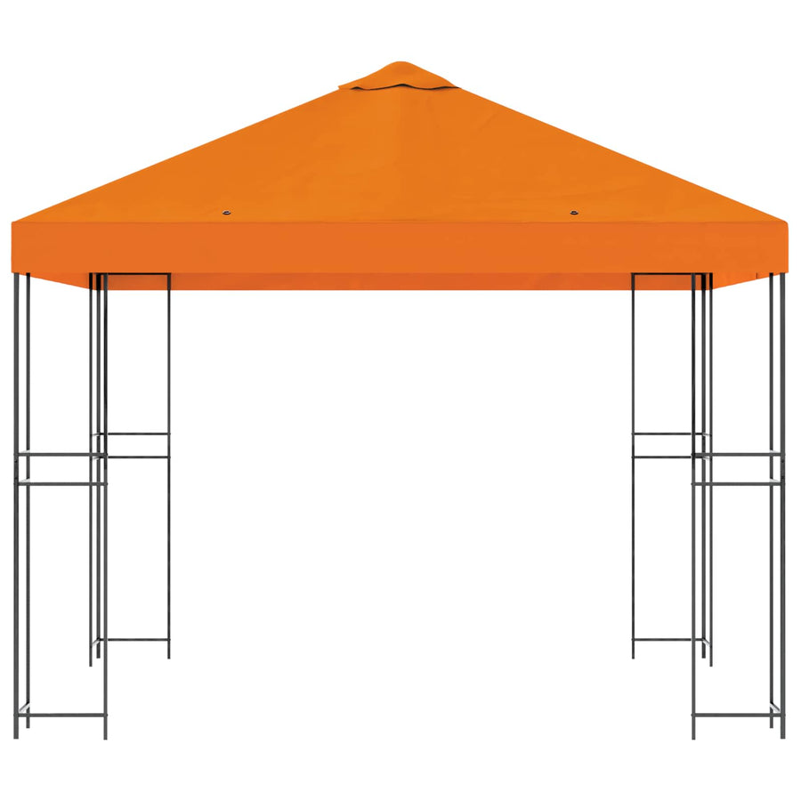 Prieel 3 x 3 m Oranje Polyester en staal 190 gsm