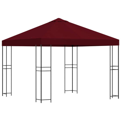 Prieel 3 x 3 m Bordeauxrood Polyester en staal 190 gsm
