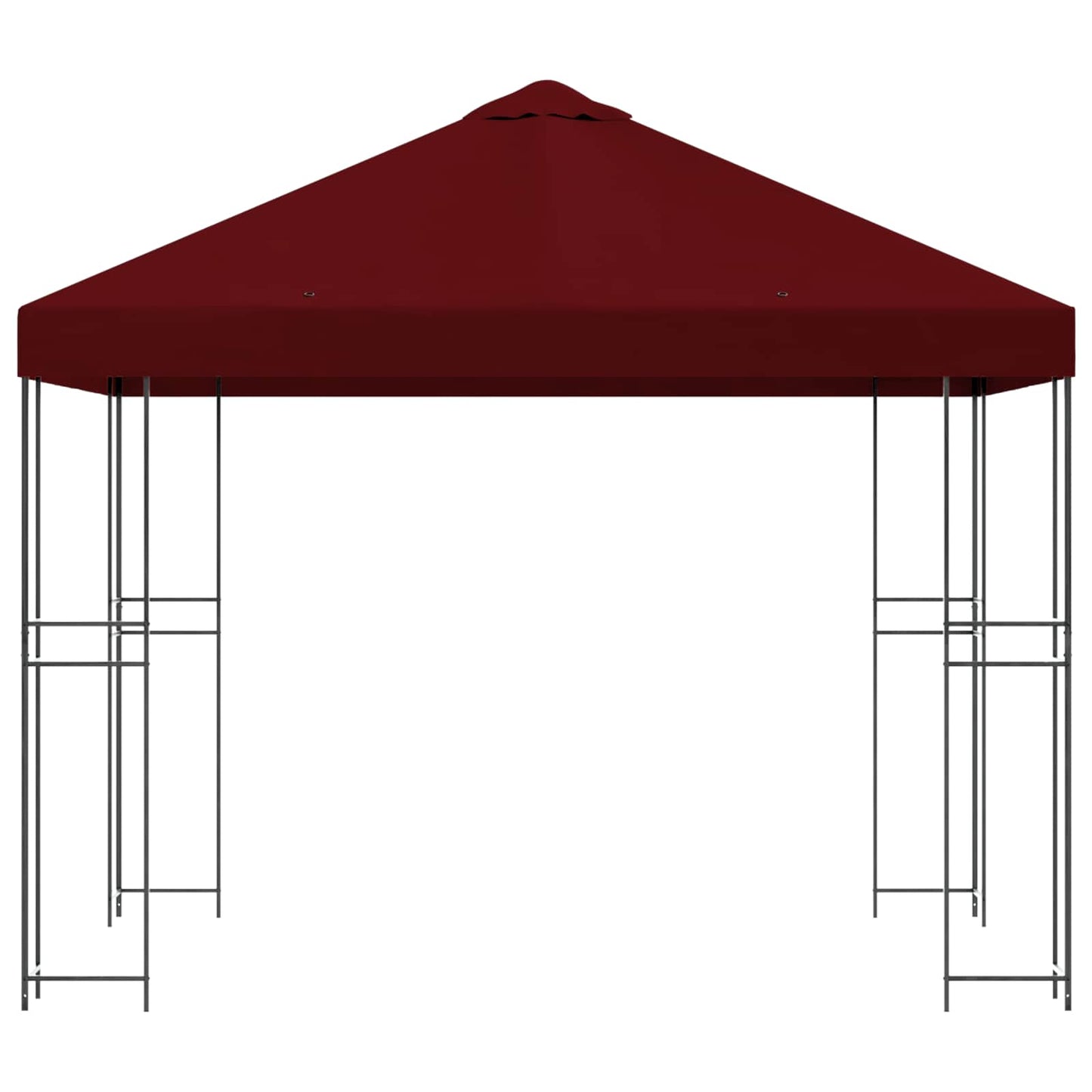 Prieel 3 x 3 m Bordeauxrood Polyester en staal 190 gsm
