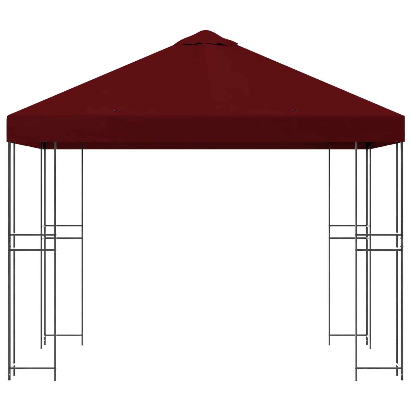 Prieel 3 x 3 m Bordeauxrood Polyester en staal 190 gsm