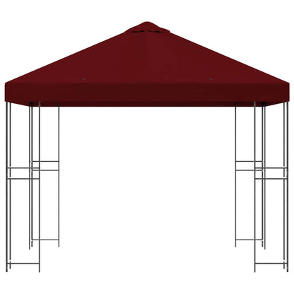 Prieel 3 x 3 m Bordeauxrood Polyester en staal 190 gsm