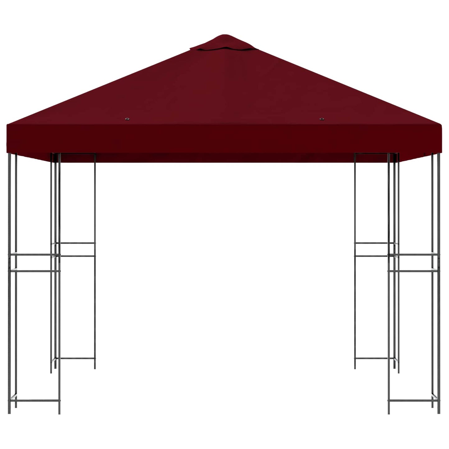 Prieel 3 x 3 m Bordeauxrood Polyester en staal 190 gsm