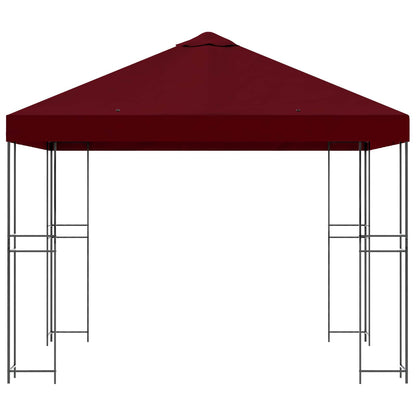 Prieel 3 x 3 m Bordeauxrood Polyester en staal 190 gsm