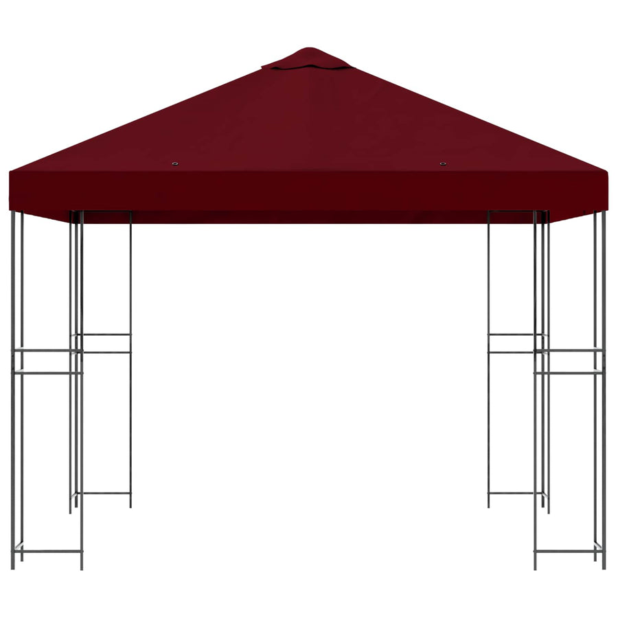 Prieel 3 x 3 m Bordeauxrood Polyester en staal 190 gsm