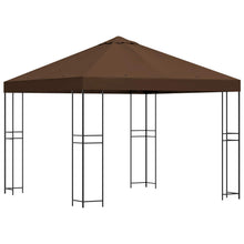 Prieel 3 x 3 m Bruin Polyester en staal 190 gsm