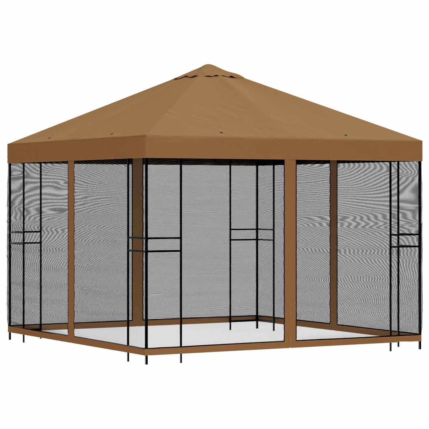 Tuin Gazebo met Zijwanden 3 x 3 m Beige Polyester en staal