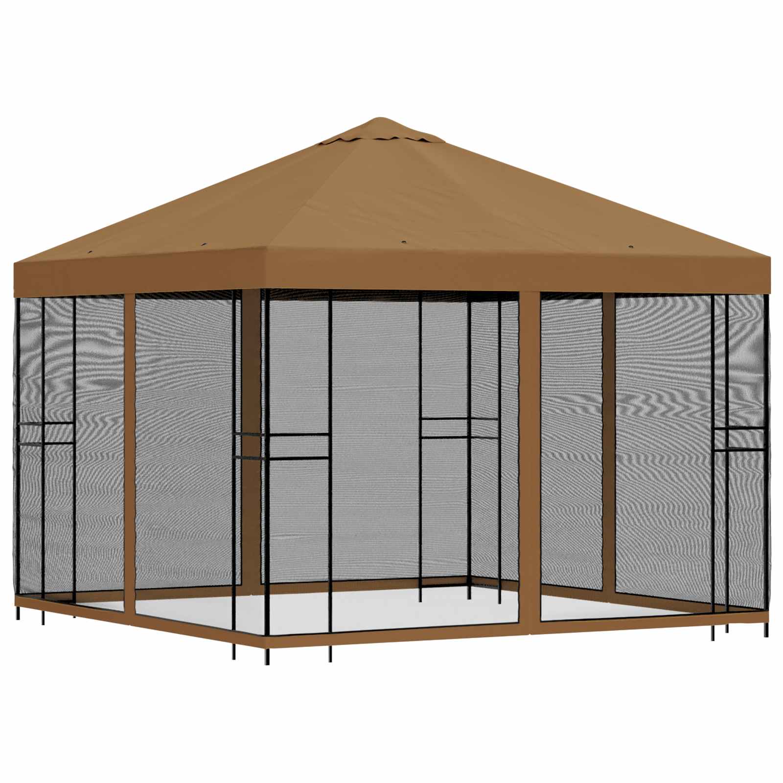 Tuin Gazebo met Zijwanden 3 x 3 m Beige Polyester en staal