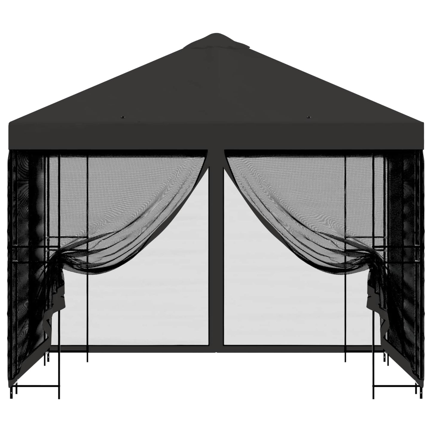 Tuin Gazebo met Zijwanden 3 x 3 m Antracietkleurig