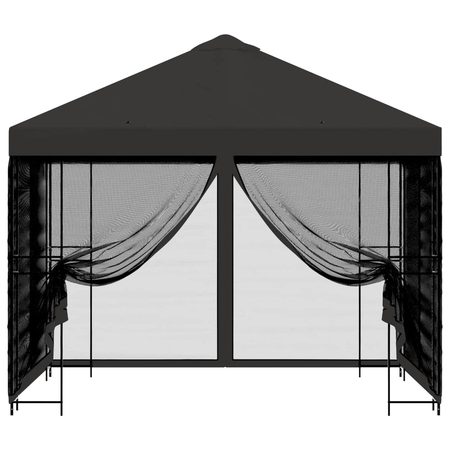 Tuin Gazebo met Zijwanden 3 x 3 m Antracietkleurig