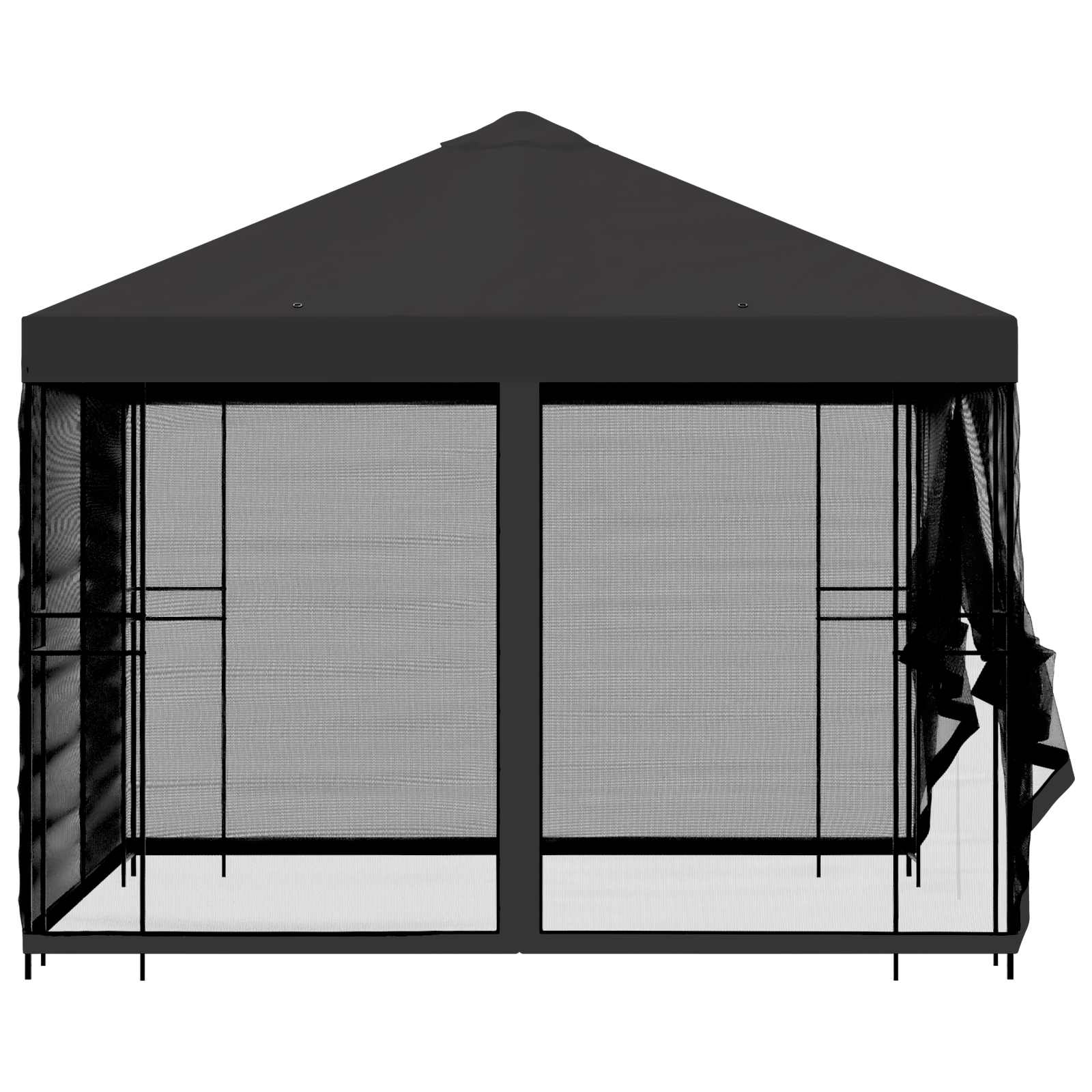Tuin Gazebo met Zijwanden 3 x 3 m Antracietkleurig