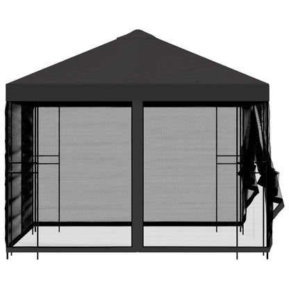 Tuin Gazebo met Zijwanden 3 x 3 m Antracietkleurig