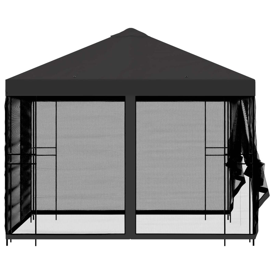 Tuin Gazebo met Zijwanden 3 x 3 m Antracietkleurig