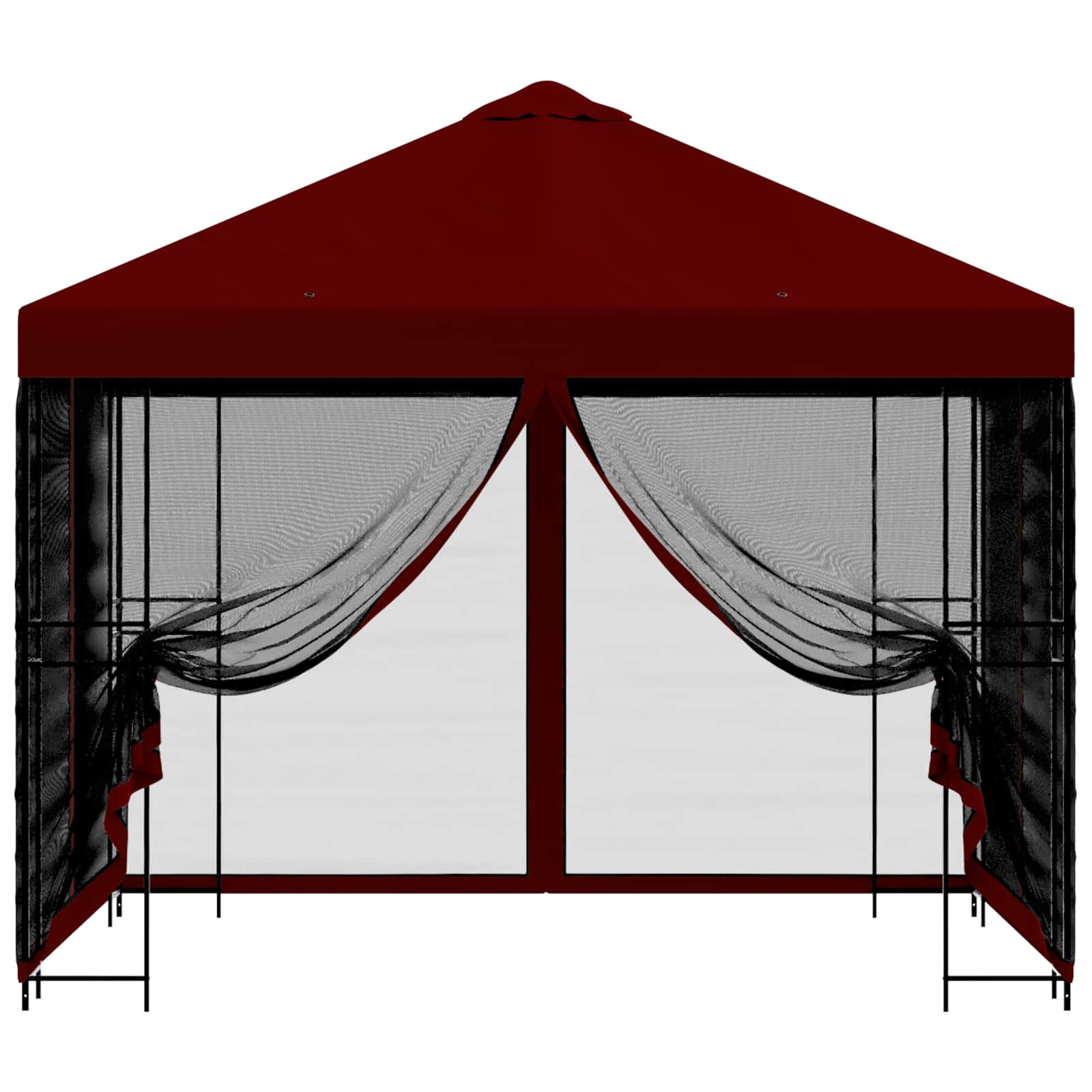 Tuin Gazebo met Zijwanden 3 x 3 m Bordeauxrood