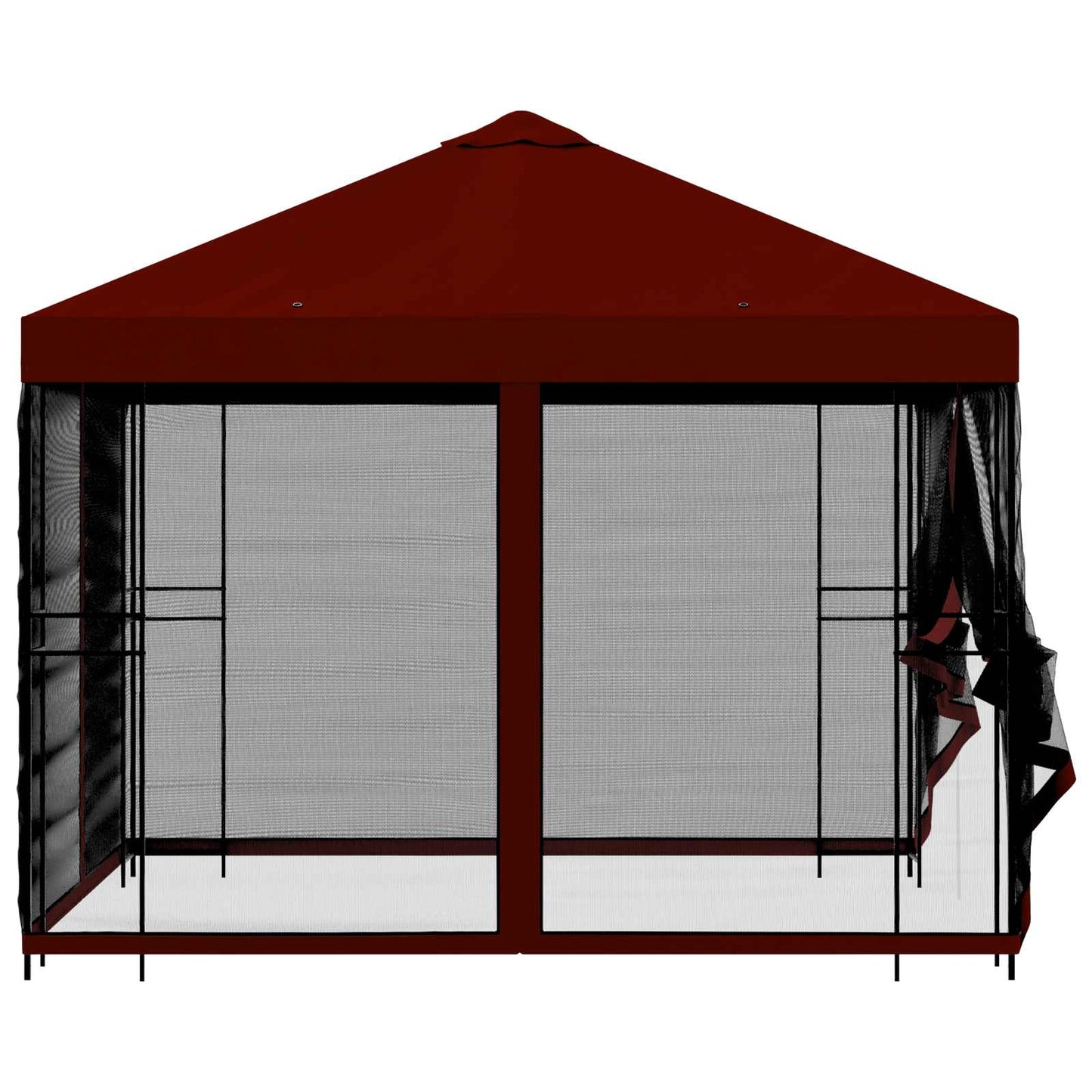 Tuin Gazebo met Zijwanden 3 x 3 m Bordeauxrood
