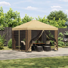 Prieel 3 x 3 m Crèmekleurig Polyester en staal 190