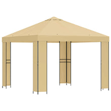 Prieel 3 x 3 m Crèmekleurig Polyester en staal 190