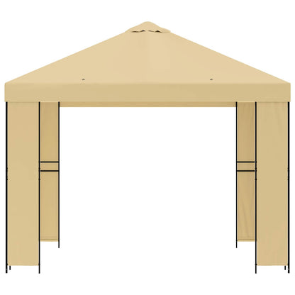 Prieel 3 x 3 m Crèmekleurig Polyester en staal 190