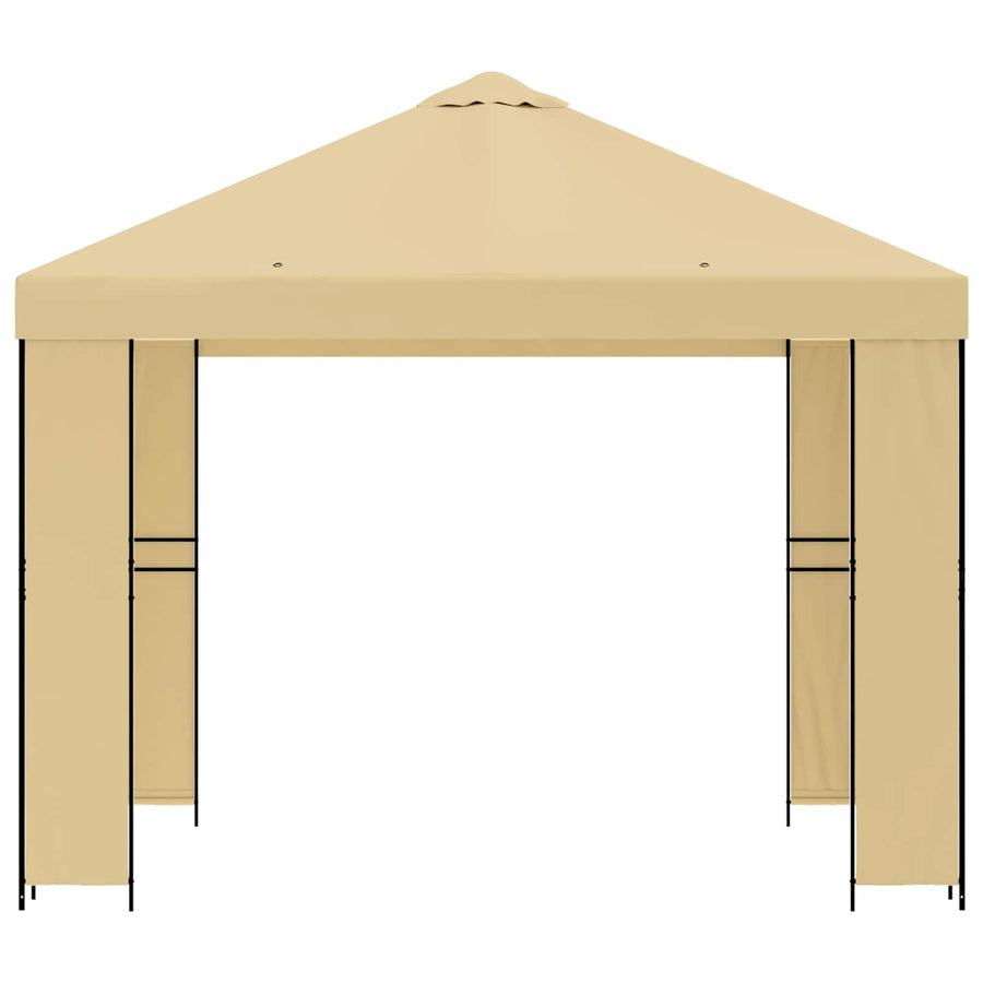 Prieel 3 x 3 m Crèmekleurig Polyester en staal 190